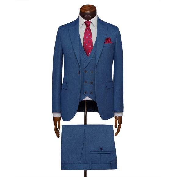 کت و شلوار و ژیله تک دکمه تک چاک یقه بلیزر جودون خاویاری سیامد Siamod
