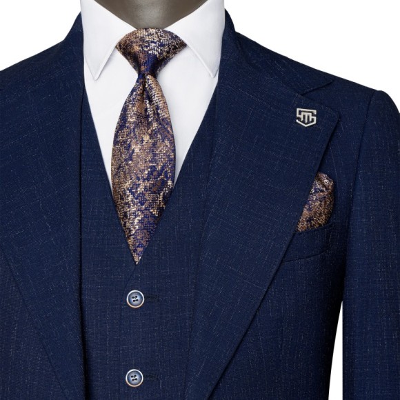 کت و شلوار ژیله تک دکمه دو چاک یقه انگلیسی ایریسکو انجل سیامد کد GOLF10/8/402