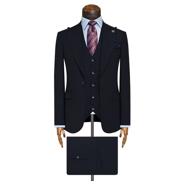 کت شلوار ژیله یقه بلیزر شاخدار تک دوکمه 2چاک التین سیامد