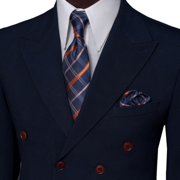 کت و شلوار ۶ دکمه دو چاک دبل برست یقه بلیزر پارچه بزیاق سیامد Siamod