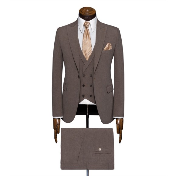 کت و شلوار و ژیله تک دکمه یقه بلیزر بزیاق سیامد Siamod