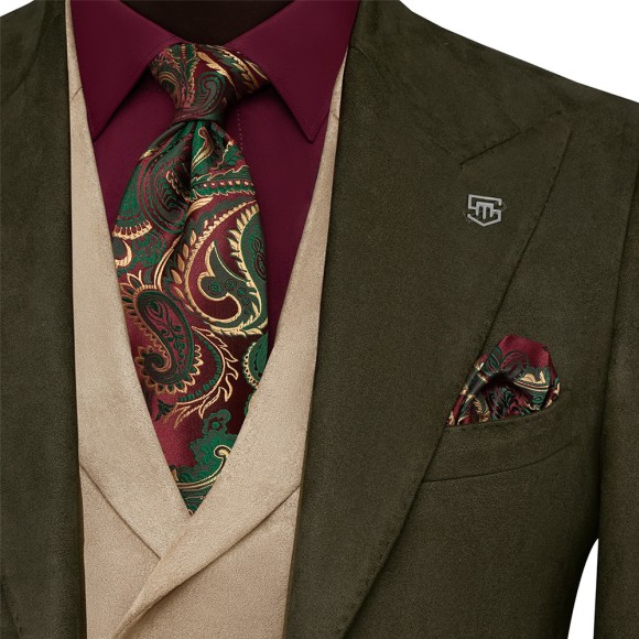 تک کت میکروجیر یقه بلیزر شاخدار سیامد H-10-10 Siamod