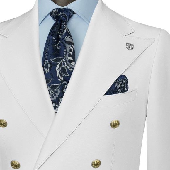 کت و شلوار یقه کنت دبل برست چهار دکمه پلی ویسکون لاکرا سیامد کد4/07/402JOL