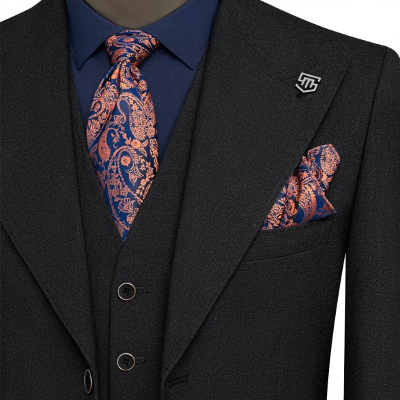 کت شلوار ژیله یقه بلیزر دوخت بانتو پارچه بزیاق سیامد