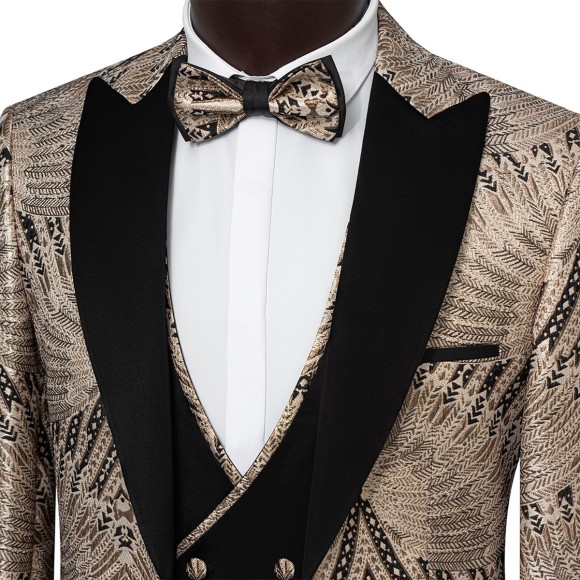 کت و شلوار و ژیله و پاپیون طرح دار یقه بلیزر سوییت سارتوریا Suit Sartoria