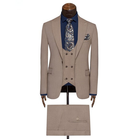 کت و شلوار و ژیله تک دکمه یقه بلیزر جودون ریز سیامد Siamod