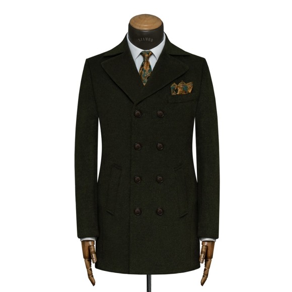 نیم پالتو هشت دکمه موهر یقه انگلیسی سیامد E-401-9-19 siamod