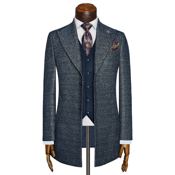 پالتو یقه بلیزر دو دکمه تک چاک پارچه پرادا پادرن سیامد کد H_bosh 4 13/07/402