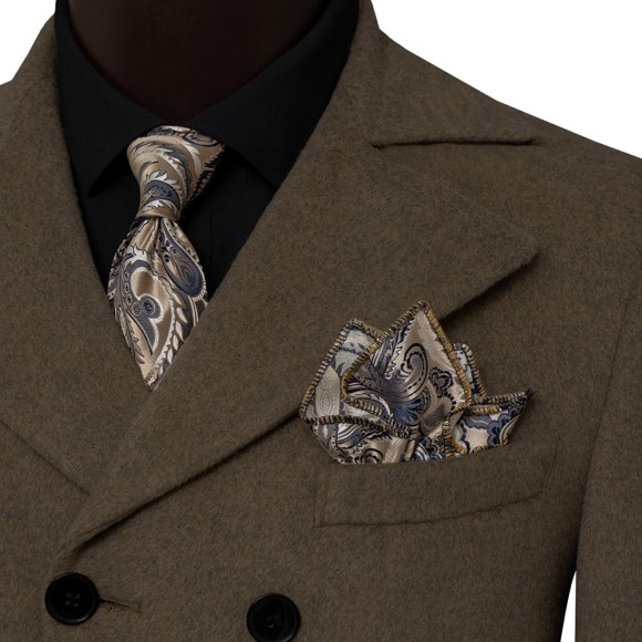 نیم پالتو هشت دکمه موهر یقه انگلیسی سیامد E-401-9-19 siamod