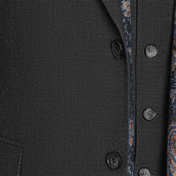 کت و شلوار و ژیله دو دکمه دو چاک یقه انگلیسی اسکابال افکت دار سیامد