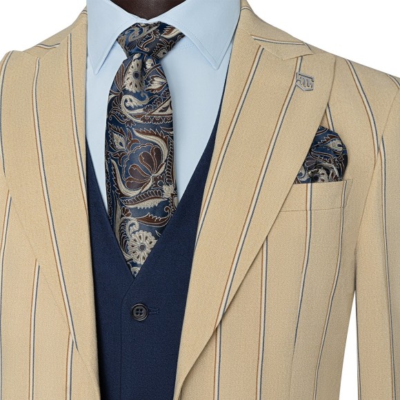 کت شلوار ژِیله کلاه دار کمبین طرح دیپلمات درشت پارچه آیرسکو سیامد کد S_T