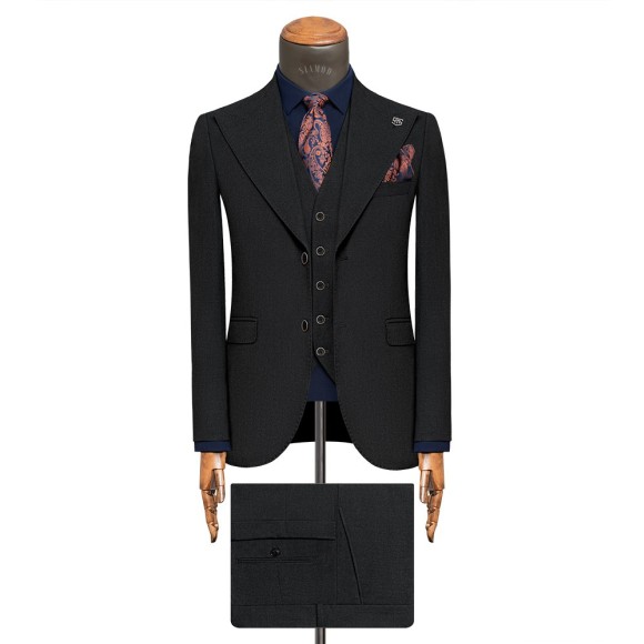 کت شلوار ژیله یقه بلیزر دوخت بانتو پارچه بزیاق سیامد