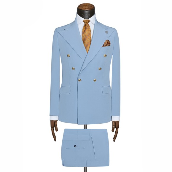 کت و شلوار یقه کنت دبل برست چهار دکمه پلی ویسکون لاکرا سیامد کد4/07/402JOL