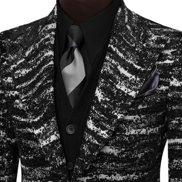 نیم پالتو زبرا یقه بلیزر شاخ دار سیامد H-401-8-14 siamod