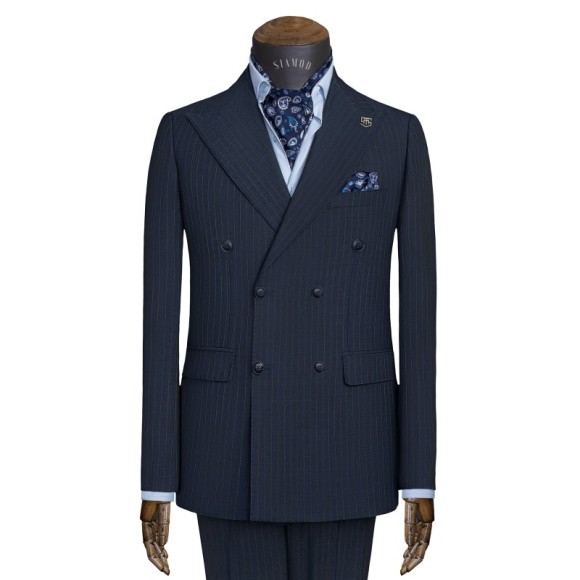 کت شلوار دبل برست 6دکمه وول دیپلمات سیامد کد jolf_232