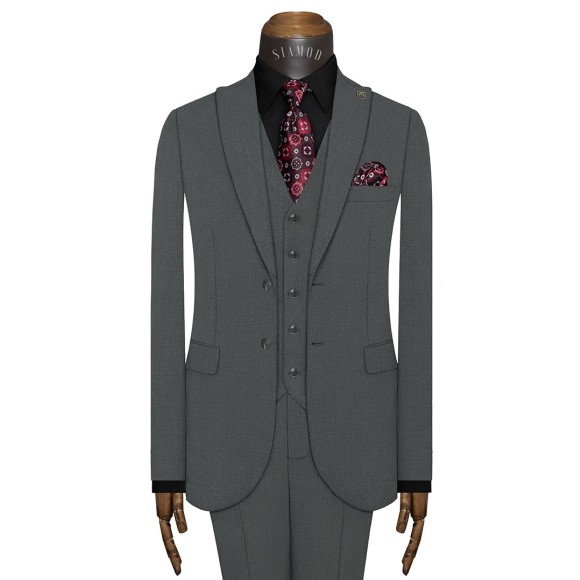 کت شلوار ژیله دودکمه دوچاک یقه بلیزر سیامد _ 403jolfa-part286