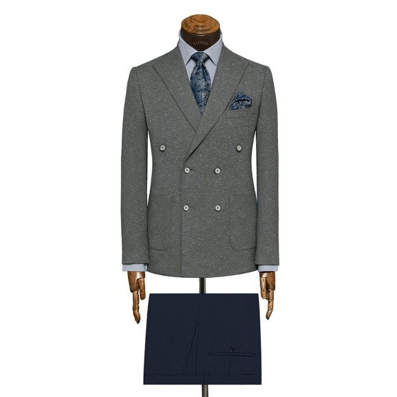 تک کت دبل برست یقه بلیزر آکفیل سیامد E-11-29-212 Siamod