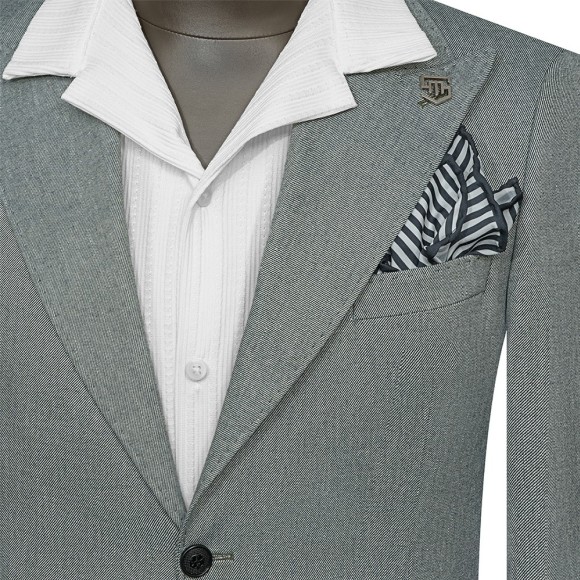 کت و شلوار کتان پارچه ای کژوال نیمه آستر FC