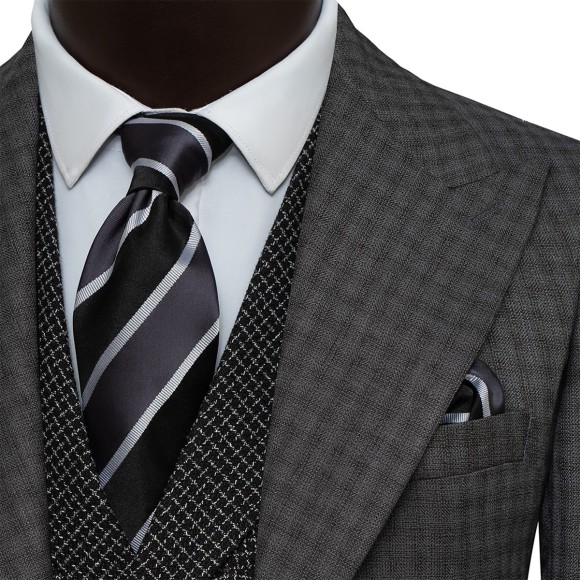 تک کت دودکمه یقه بلیزر چهارخانه ریز RIPS سیامد E-11-10-148 Siamod