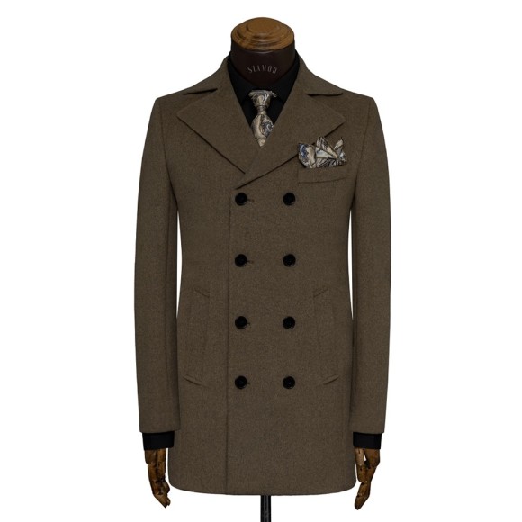 نیم پالتو هشت دکمه موهر یقه انگلیسی سیامد E-401-9-19 siamod