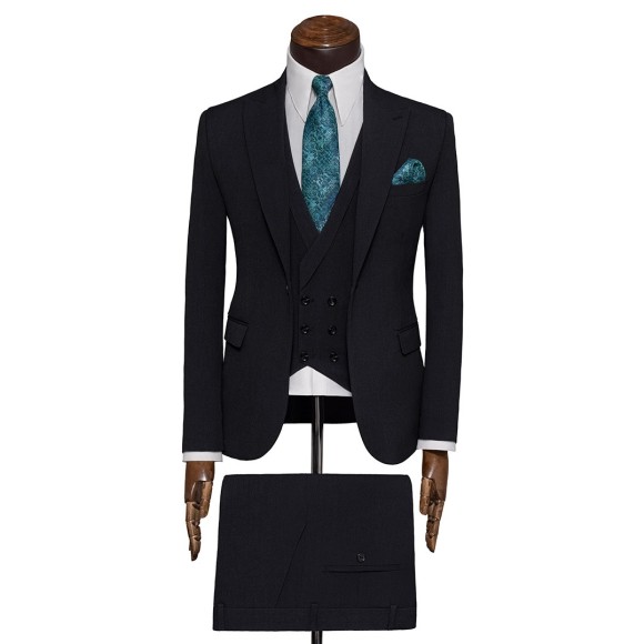 کت و شلوار و ژیله تک دکمه یقه بلیزر بزیاق سیامد Siamod