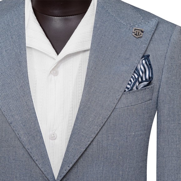 کت و شلوار کتان پارچه ای کژوال نیمه آستر FC