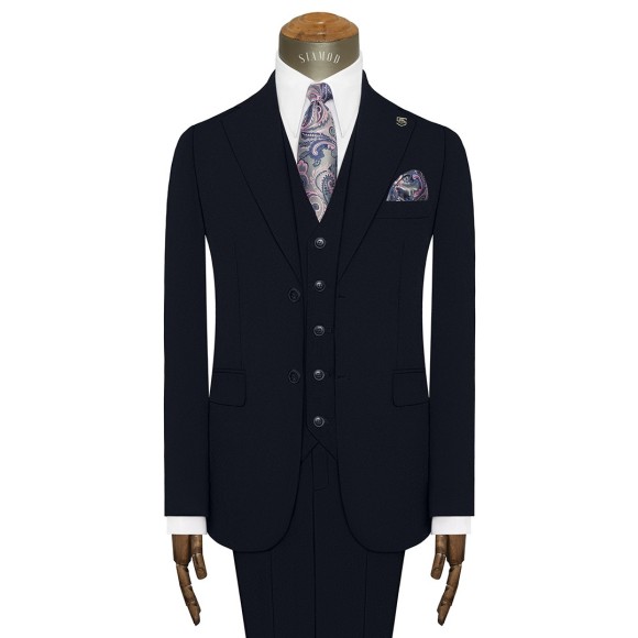 کت شلوار ژیله یقه انگلیسی دو دکمه دو چاک سیامد_PARTI183