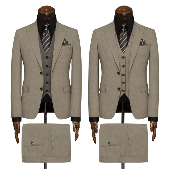 کت و شلوار و ژیله کمبین دو رو تک دکمه دوچاک یقه بلیزر الگانس سیامد