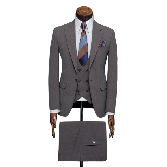 کت و شلوار و ژیله تک دکمه یقه بلیزر ژیله ساده بزیاق سیامد Siamod