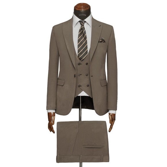 کت و شلوار و ژیله تک دکمه یقه بلیزر ژیله ساده بزیاق سیامد Siamod