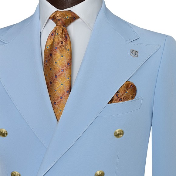 کت و شلوار یقه کنت دبل برست چهار دکمه پلی ویسکون لاکرا سیامد کد4/07/402JOL