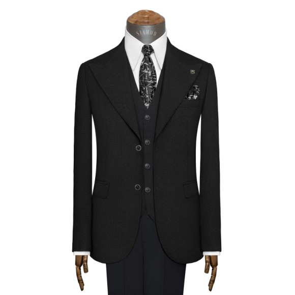 کت شلوار ژیله کمبین یقه بلیزر ناتیه ریپس سیامد_H.J 403