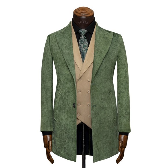 نیم پالتو میکروجیر یقه بلیزر شاخ دار سیامد E-401-1 siamod