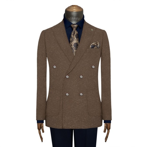 تک کت دبل برست یقه بلیزر آکفیل سیامد E-11-29-212 Siamod