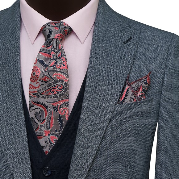 کت و شلوار و ژیله کمبین دو رو تک دکمه دوچاک یقه بلیزر الگانس سیامد