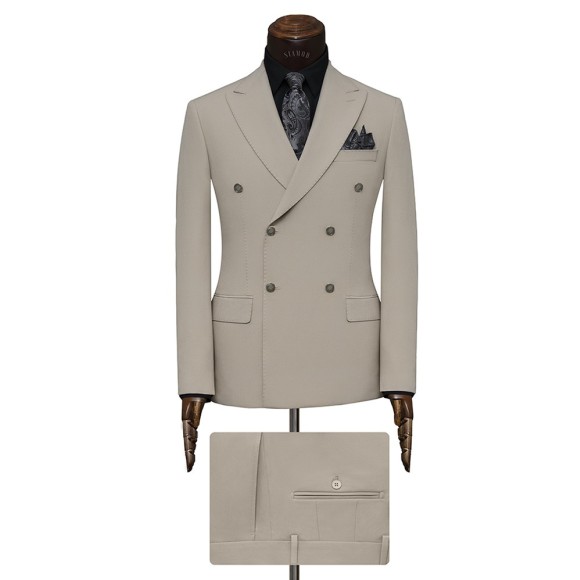 کت و شلوار دبل برست TEKE یقه بلیزر wool-viscone-lycra