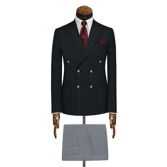 تک کت دبل برست یقه بلیزر آکفیل سیامد E-11-29-212 Siamod