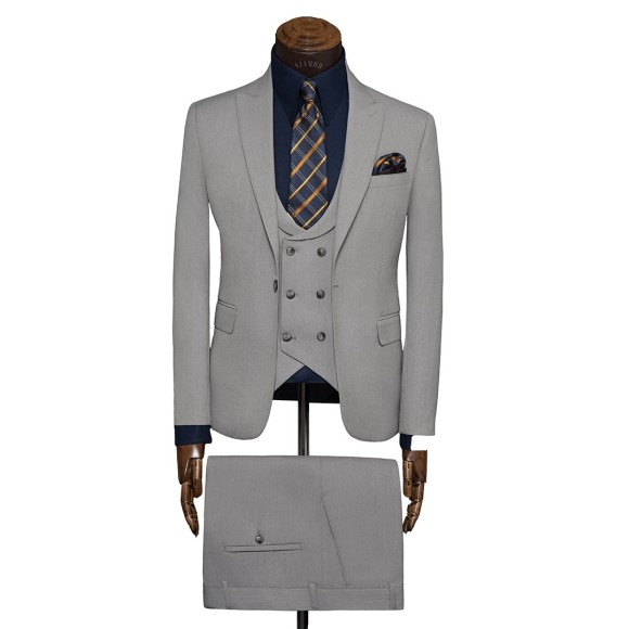 کت و شلوار و ژیله تک دکمه یقه بلیزر سفران اتوک Etock