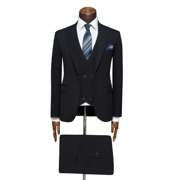 کت و شلوار و ژیله تک دکمه یقه بلیزر بزیاق سیامد Siamod