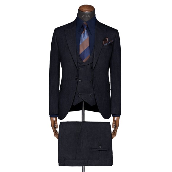 کت و شلوار و ژیله تک دکمه یقه بلیزر آیرسکو سوزنی پرگاس Pergase