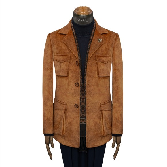 اورکت میکروجیر یقه انگلیسی سافاری سیامد کد KLS_h04/09/402