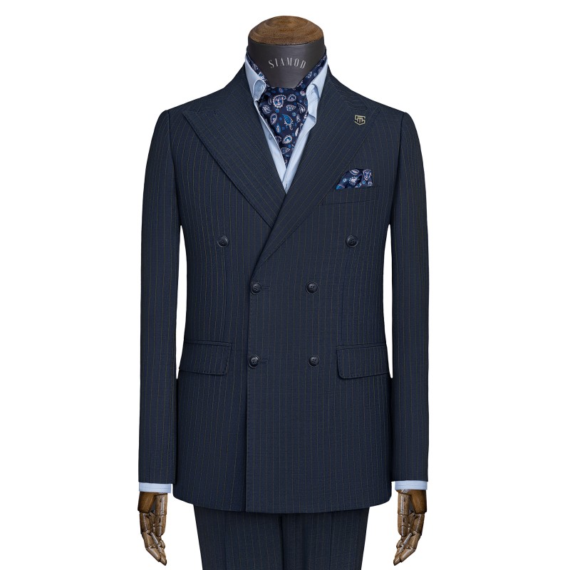 کت شلوار دبل برست 6دکمه وول دیپلمات سیامد کد jolf_232