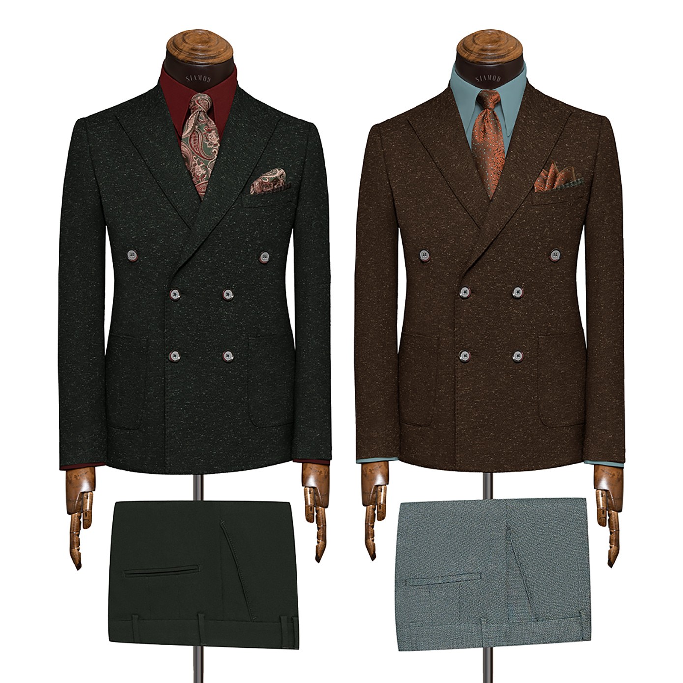 تک کت دبل برست یقه بلیزر آکفیل سیامد E-11-29-212 Siamod